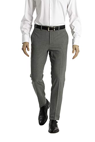 Calvin Klein Herren Skinny Fit Stretch Dress Pant Anzughose, Hellgrau, 34W / 34L von Calvin Klein
