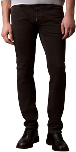 Calvin Klein Herren Jeans Hose Essential Black Slim Fit, Schwarz (Ck Essential Black), 34W/32L von Calvin Klein