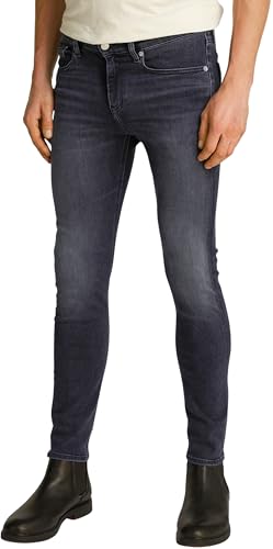 Calvin Klein Herren Jeans Hose Skinny Fit mit Stretch, Schwarz (Denim Black), 32W/38L von Calvin Klein