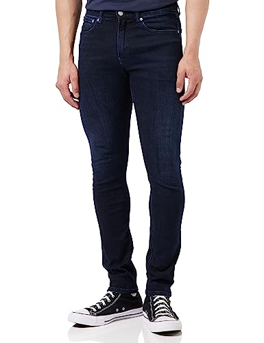 Calvin Klein Herren Jeans Hose Skinny aus Baumwolle mit Stretch, Blau (Denim Dark), 34W/30L von Calvin Klein