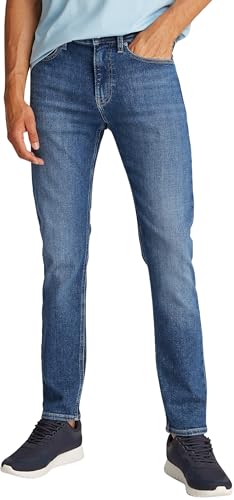Calvin Klein Herren Jeans Hose Skinny mit Stretch, Blau (Denim Medium), 32W/31L von Calvin Klein