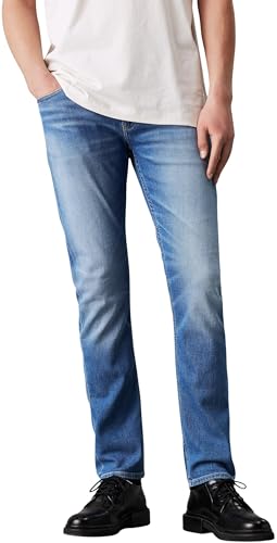 Calvin Klein Herren Jeans Hose Slim Fit, Blau (Denim Medium), 34W/32L von Calvin Klein