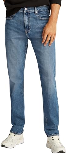 Calvin Klein Herren Jeans Hose Slim Straight Fit, Blau (Denim Dark), 30W/34L von Calvin Klein