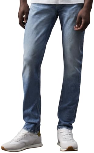 Calvin Klein Herren Jeans Hose Slim Tapered Fit, Blau (Denim Medium), 32W/30L von Calvin Klein