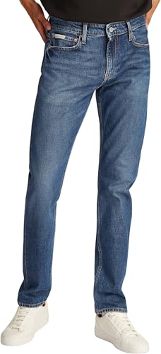 Calvin Klein Herren Jeans Hose Slim mit Stretch, Blau (Denim Medium), 32W/32L von Calvin Klein