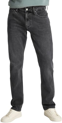 Calvin Klein Herren Jeans Hose Slim mit Stretch, Schwarz (Denim Black), 32W/34L von Calvin Klein