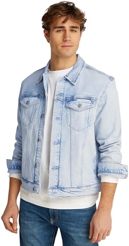 Calvin Klein Herren Jeansjacke Slim Fit, Blau (Denim Light), XS von Calvin Klein