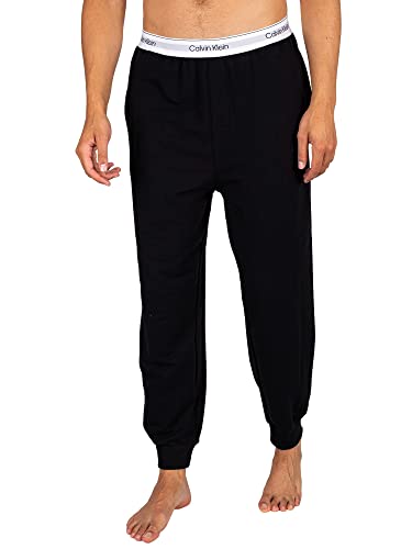 Calvin Klein Herren Jogginghose Sweatpants Lang, Schwarz (Black), L von Calvin Klein