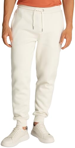 Calvin Klein Herren Jogginghose Monologo Pant Lang, Elfenbein (Ivory), XS von Calvin Klein
