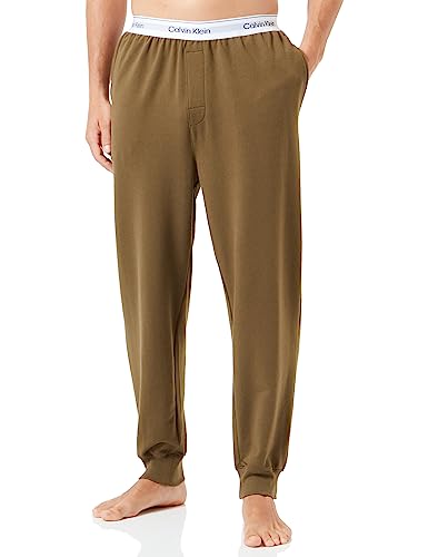 Calvin Klein Herren Jogginghose Sweatpants, Grün (Dark Olive), L von Calvin Klein