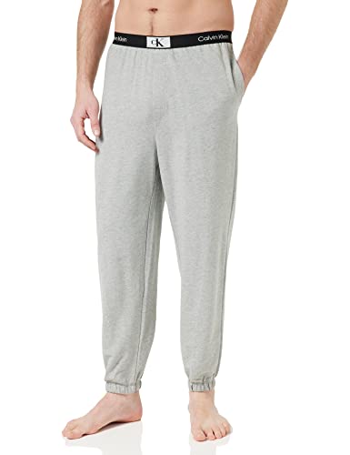 Calvin Klein Herren Jogginghose Sweatpants Lang, Grau (Grey Heather), L von Calvin Klein