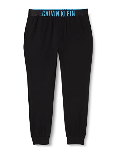 Calvin Klein Herren Jogginghose Sweatpants Lang, Schwarz (Black W/Signature Blue), L von Calvin Klein