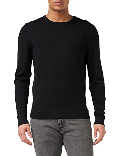 Calvin Klein Herren Pullover Superior Wool ohne Kapuze, Schwarz (Ck Black), L von Calvin Klein