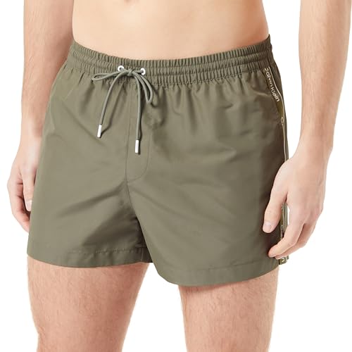 Calvin Klein Herren Badeshorts Short Drawstring Kurz, grün (Battle Green), XL von Calvin Klein