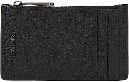 Calvin Klein Herren Kartenetui Minimalism Leder, Schwarz (Ck Black), Onesize von Calvin Klein