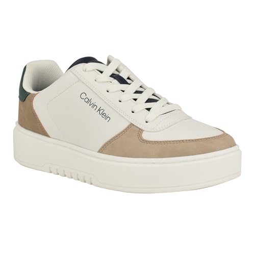 Calvin Klein Herren Kiko Sneaker, Light Natural Multi, 43 EU von Calvin Klein