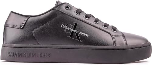 Calvin Klein Jeans Herren Cupsole Sneaker mit Logo, Mehrfarbig (Triple Black), 44 von Calvin Klein Jeans