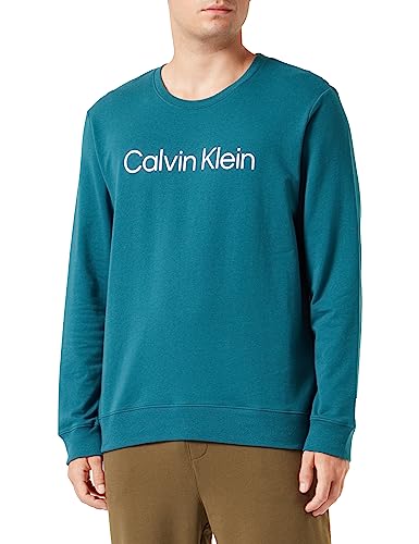 Calvin Klein Herren L/S 000NM2265E Heavyweight Sweatshirts, Blau (Atlantic Deep), XL von Calvin Klein