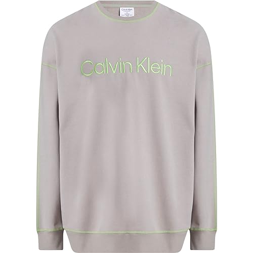 Calvin Klein Herren Sweatshirt L/S Baumwolle, Beige (Satelite), L von Calvin Klein