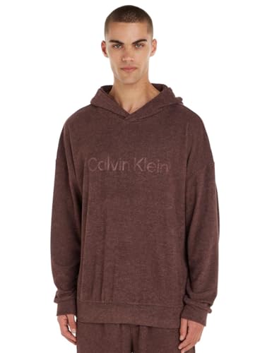 Calvin Klein Herren L/S Hoodie 000NM2454E Heavyweight Sweatshirts, Braun (Deep Mahogany), L von Calvin Klein