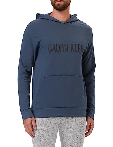 Calvin Klein Herren L/S Hoodie 000NM1966E Heavyweight Sweatshirts, Blau (Hemisphere Blue), XL von Calvin Klein Jeans