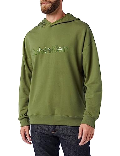 Calvin Klein Herren L/S Hoodie 000NM2353E Heavyweight Sweatshirts, Grün (Napa), L von Calvin Klein Jeans