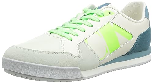 Calvin Klein Jeans – Low Profile Runner Mix, Herren-Sneaker, Cremeweiß/Arctic/Oyster Mushroom, 40 EU von Calvin Klein Jeans