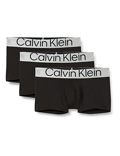 Calvin Klein Herren 3er Pack Boxershorts Low Rise Trunks mit Stretch, Schwarz (Black), L von Calvin Klein