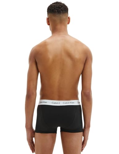 Calvin Klein Herren 3er Pack Boxershorts Low Rise Trunks Baumwolle mit Stretch, Schwarz (Black), XS von Calvin Klein