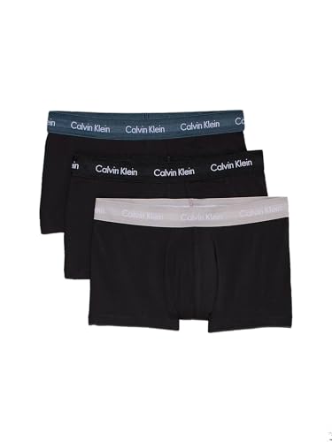 Calvin Klein Herren 3PK Low Rise Trunk, B-BLK, Hemisphere BL, ASH WBS, L von Calvin Klein
