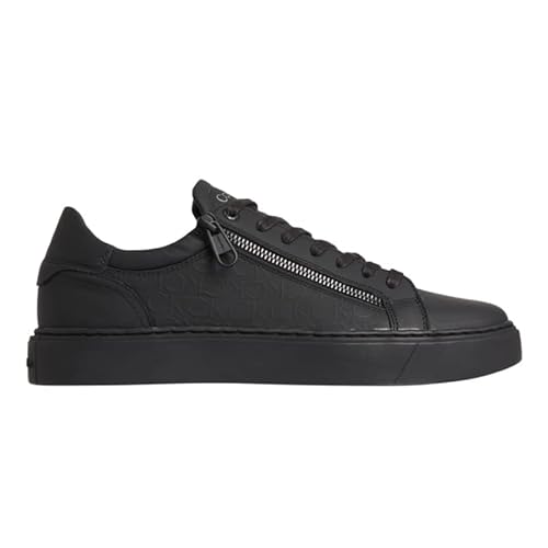 Calvin Klein Herren Low Top Lace Up W/Zip Mono Schuhe, SCHWARZ, 45 EU von Calvin Klein