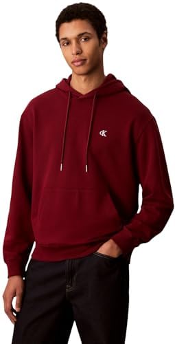 Calvin Klein Herren Ls Eu 350terry Monogram Hoodie Lv04rc297g Sweatshirts, Red(Renaissance Red), M von Calvin Klein