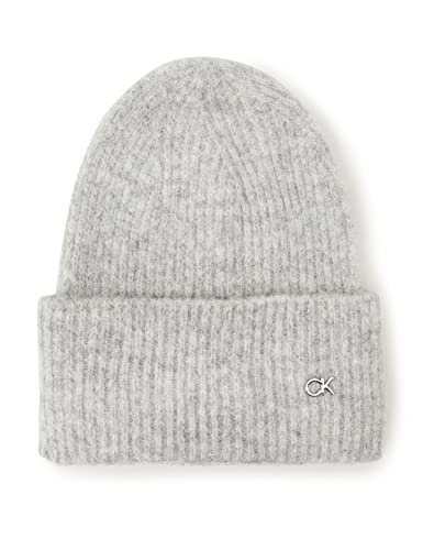 Calvin Klein Herren LUX Wool Beanie K50K509686 Gestrickte Mütze, Grau (Grey Fog), OS von Calvin Klein Jeans