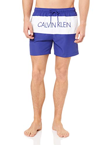 Calvin Klein Herren MEDIUM Drawstring Badehose, Blau (Clematis Blue Cdt), XL von Calvin Klein