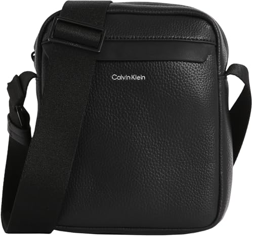 Calvin Klein Herren Umhängetasche Must Reporter mit Logo, Schwarz (Ck Black), Einheitsgröße von CALVIN KLEIN
