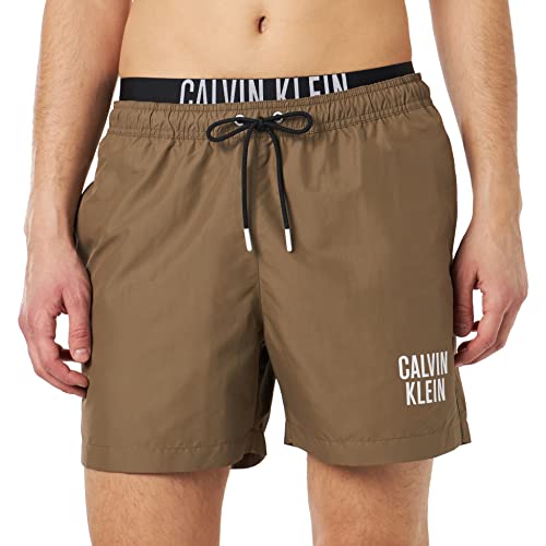 Calvin Klein Herren Badehose Medium Double WB Lang, Braun (Nettle), S von Calvin Klein