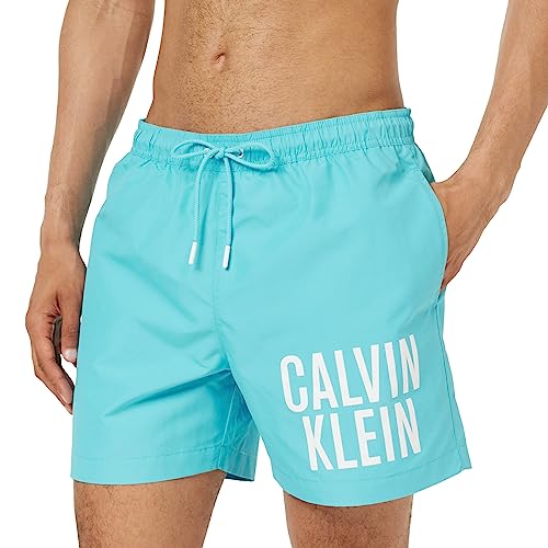 Calvin Klein Herren Badehose Lang, Blau (Blue Tide), S von Calvin Klein