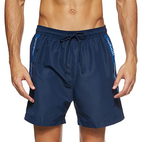 Calvin Klein Herren Medium Drawstring Badehose, Black Iris 19-3921, M von Calvin Klein