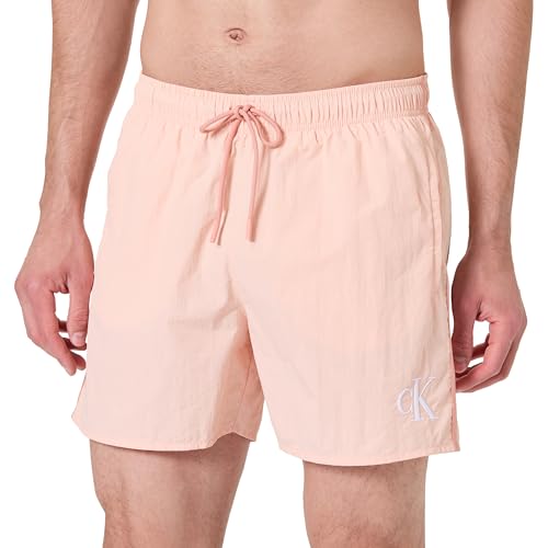 Calvin Klein Herren Medium Drawstring Fashion Km0Km01102 Boardshorts, Pink (Light Cantaloupe), L von Calvin Klein