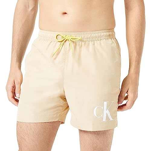 Calvin Klein Herren Badehose Lang, Elfenbein (Sunday Pastry), XL von Calvin Klein