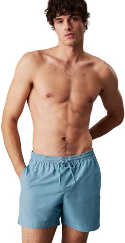 Calvin Klein Herren Medium Drawstring Lv00N61109 Boardshorts, Blue (Skim Blue), M von Calvin Klein