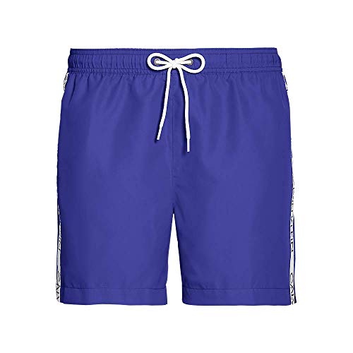 Calvin Klein Herren MEDIUM Drawstring Badehose, Clematis Blue Cdt, L von Calvin Klein