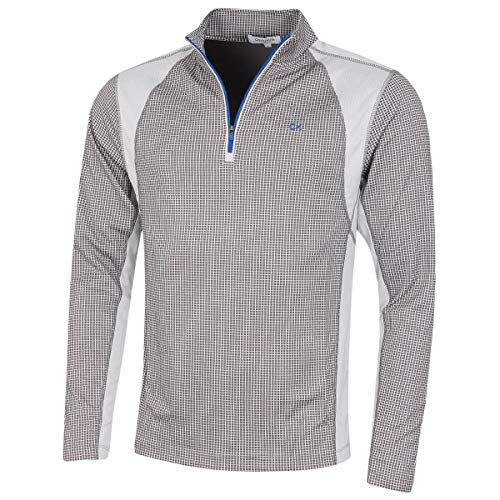 Calvin Klein Herren Micro Grid Half Zip Mid Layer - Schiefer/Silber - M. von Calvin Klein