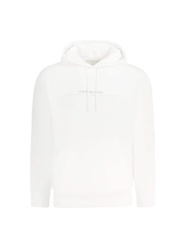 Calvin Klein Herren Minimal Lj30J327076 Kapuzenpullover, Bright White, XS von Calvin Klein