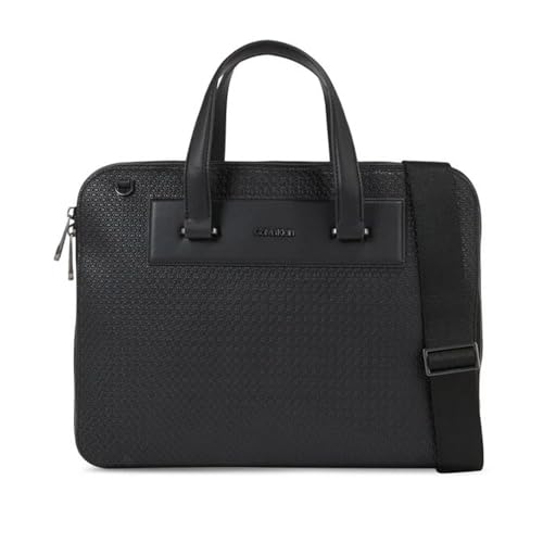 Calvin Klein Herren Minimalism Slim Laptop Bag Tasche, Ck Black Nano Mono, Tek Beden von Calvin Klein