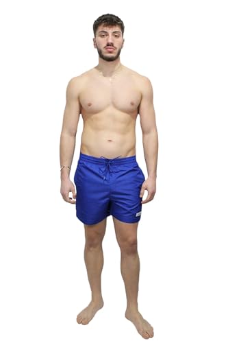 Calvin Klein Herren Badehose Medium Drawstring Lang, Blau (Mid Azure Blue), L von Calvin Klein