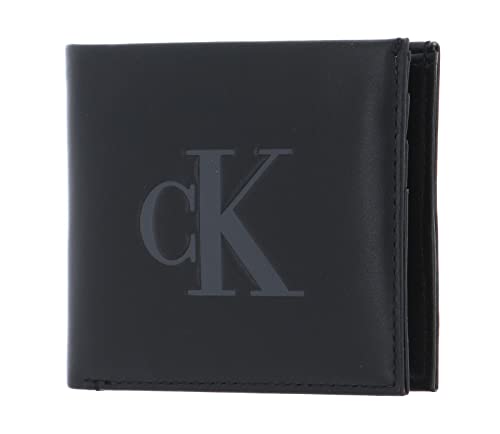 Calvin Klein Herren Monogramm Soft Bifold W/Coin Geldbörsen, Schwarz von Calvin Klein