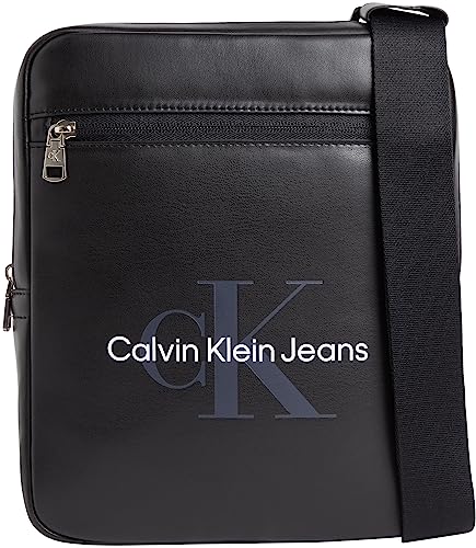 Calvin Klein Jeans Herren Umhängetasche Monogram Soft Reporter Klein, Schwarz (Black), Onesize von Calvin Klein