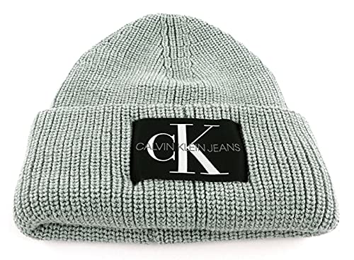 Calvin Klein Herren Monogramm Wl Beanie-Mütze, Marble Grey, Einheitsgröße von Calvin Klein