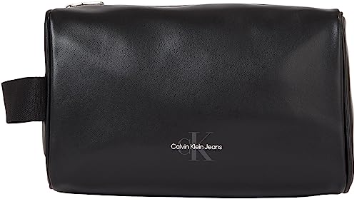 Calvin Klein Jeans Herren Kulturbeutel Monogram Soft Kunstleder, Schwarz (Black), Onesize von Calvin Klein